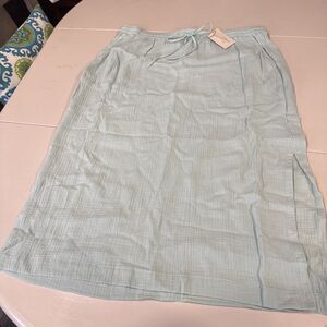 Universal Thread Midi Skirt Womens Size XXL Light Green Flowy Stretch Soft